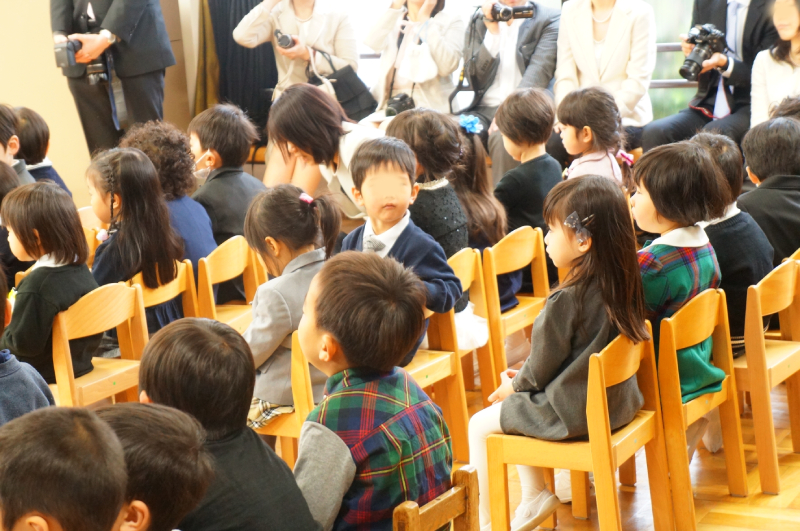 入園式の様子　長男