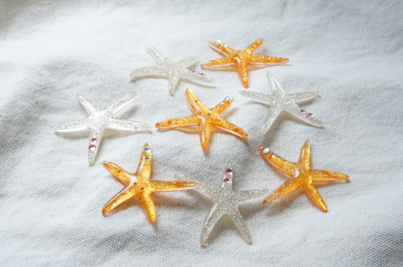 プラバンヘアアクセサリー　ヒトデ