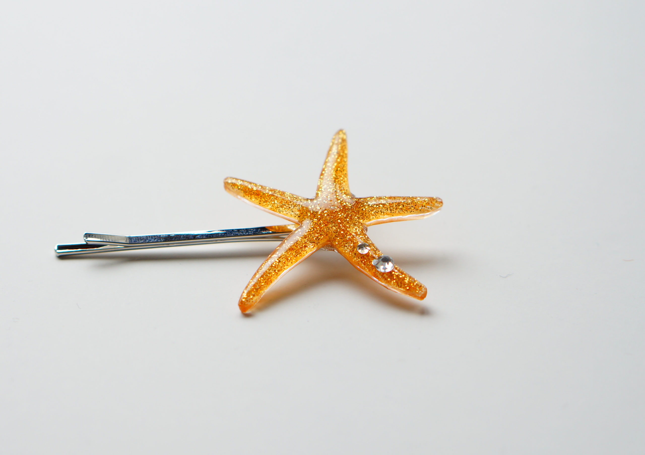 プラバンヘアアクセサリー　ヒトデモチーフ