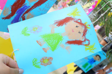 幼稚園　七夕飾り