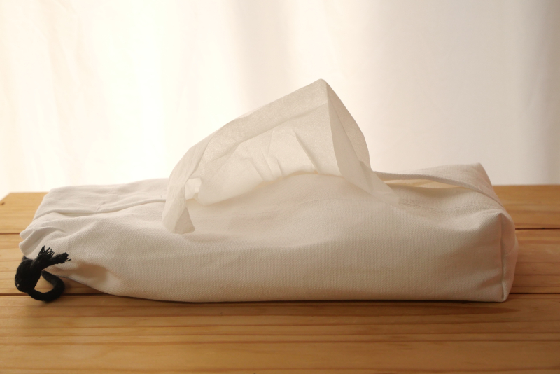 箱なしソフトパックティッシュの巾着ケースを作る