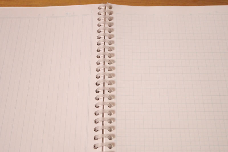 使いかけノートの再利用方法、ルーズリーフにする　無印良品 リフィルノート 本体 ポリプロピレン表紙 ・Ｂ５ ２６穴