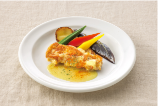 若鶏とグリル野菜マスタード風味ソース